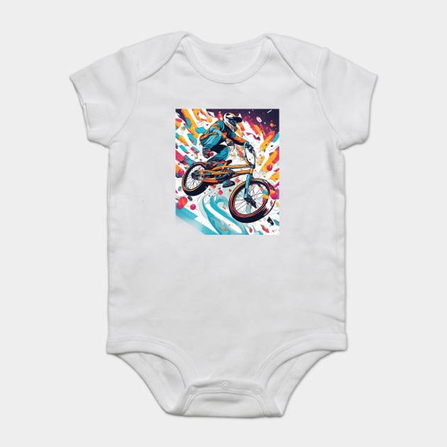Speed bicycling Baby Bodysuit by animegirlnft